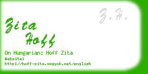 zita hoff business card